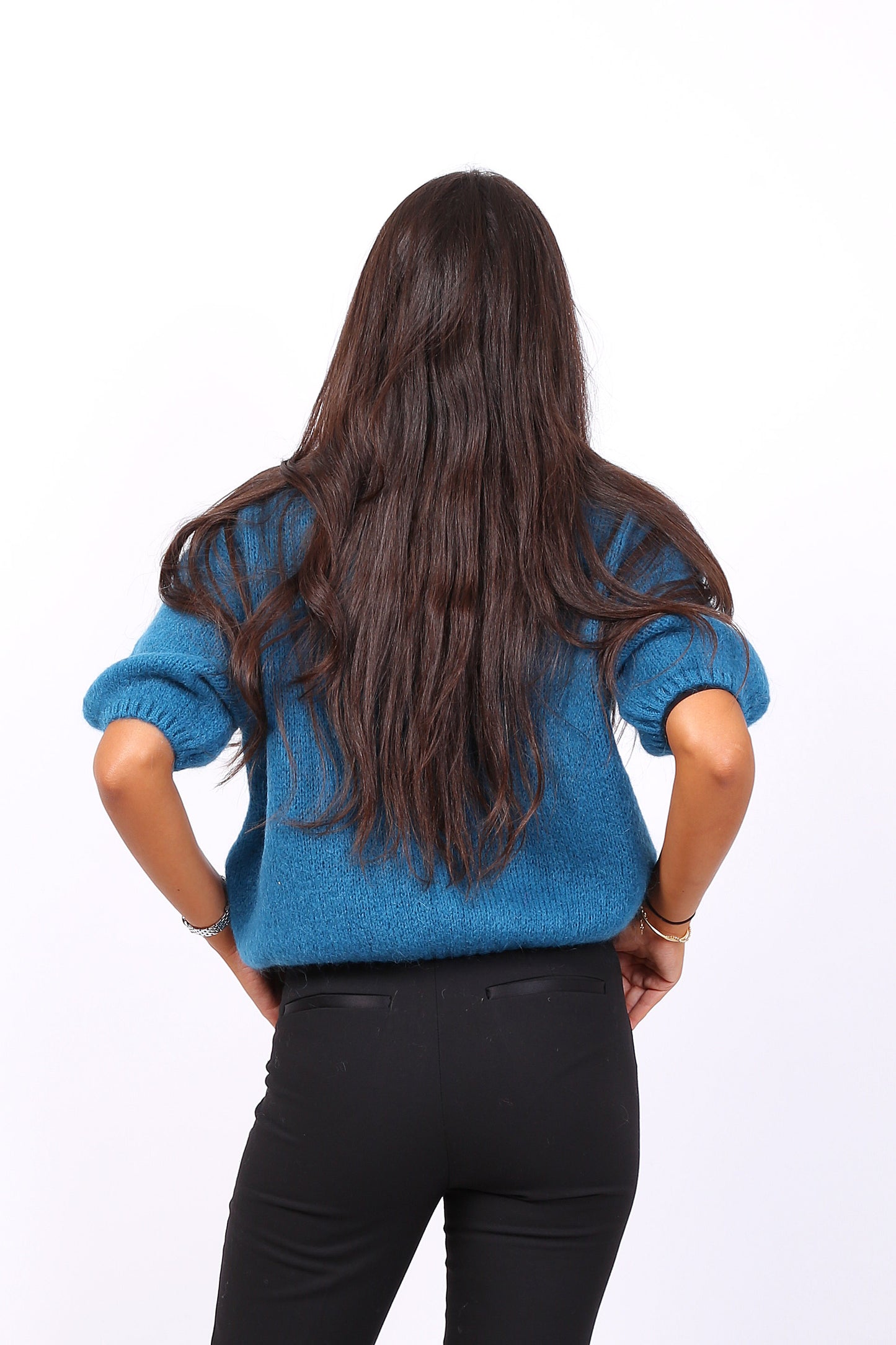 Trui kid mohair | Duck blue