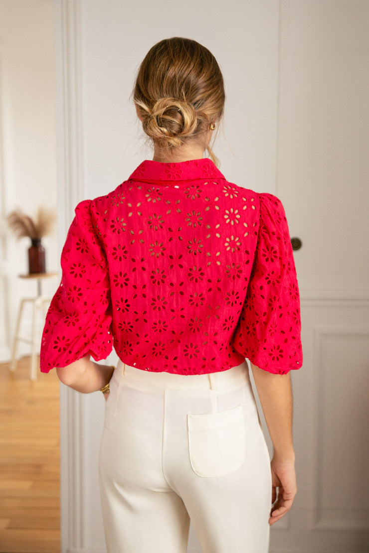 Clara top rood - Lovie & Co