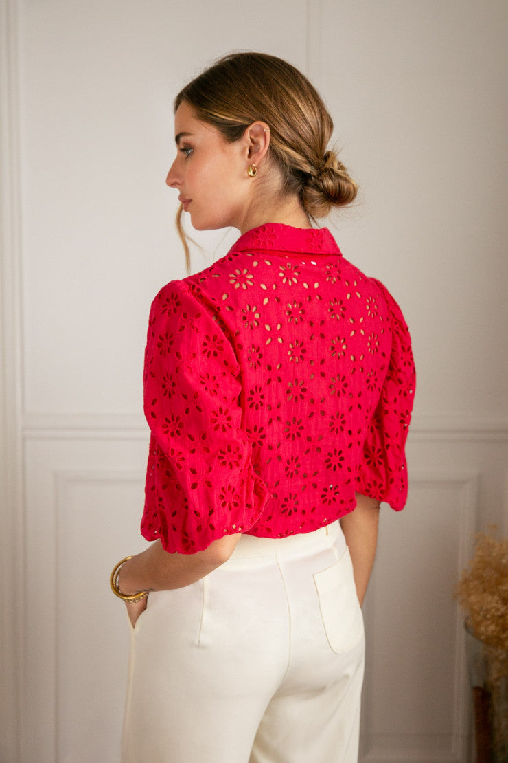 Clara top rood - Lovie & Co