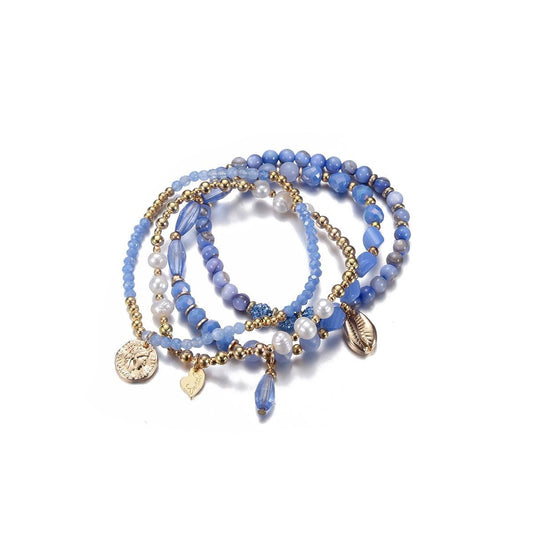 Armbanden set van 4 | blauw