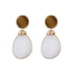 Oorbellen cat's eye stone | Wit