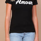 T-shirt Amour | zwart