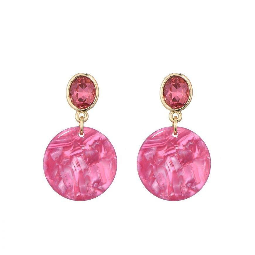 Oorbellen rond | Fuchsia