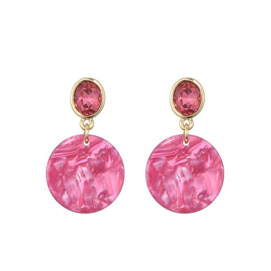 Oorbellen rond | Fuchsia