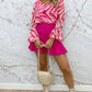 Blouse gestreept | Fuchsia