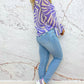 Blouse gestreept | Lila