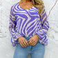 Blouse gestreept | Lila