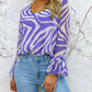 Blouse gestreept | Lila