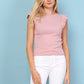 T-shirt met ruffle mouw | roze