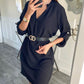 Tuniek met riem | Zwart