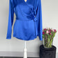 Blouse cache-coeur | blauw