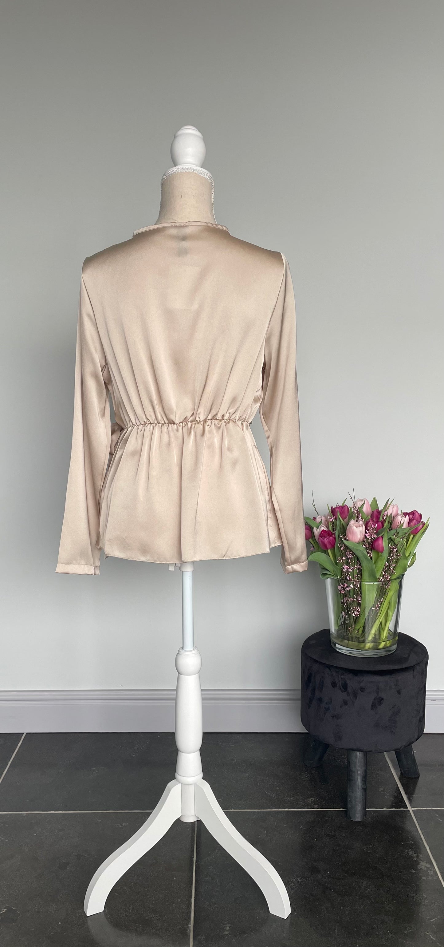 Blouse cache-coeur | beige