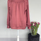 Blouse met strik | oud roze