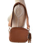 Lederen schoudertas met extra schouderband | Cognac