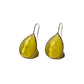 Oorbellen cat's eye stone drop | geel