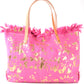 Strandtas metallic | roze