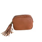 Lederen schoudertas met extra schouderband | Cognac