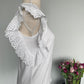 T-shirt met broderie kapmouw | wit