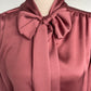 Blouse met strik | oud roze