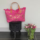 Strandtas metallic | roze