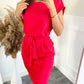 Katoenen jurk | Rood